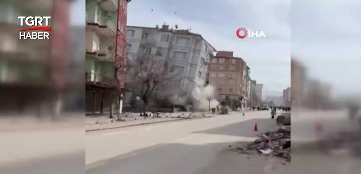 Malatya’da 5.6 büyüklüğündeki deprem sonrası 6 katlı bina yerle bir oldu