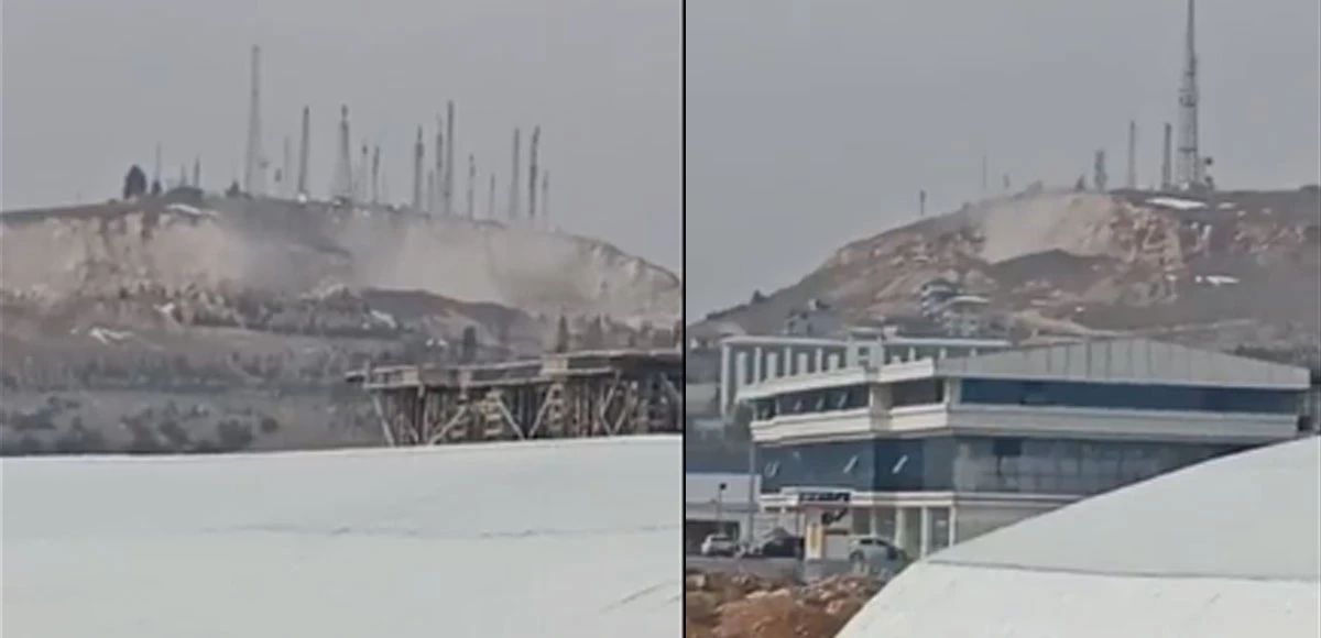 Malatya'da 5.6 şiddetindeki deprem anı! Toz bulutu kameralara böyle yansıdı