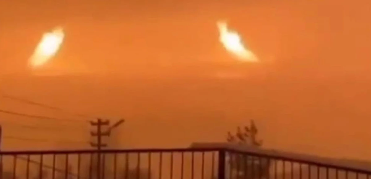 Adıyaman'da sıra dışı görüntüler! Deprem sırasında çıkan alevler paniğe neden oldu