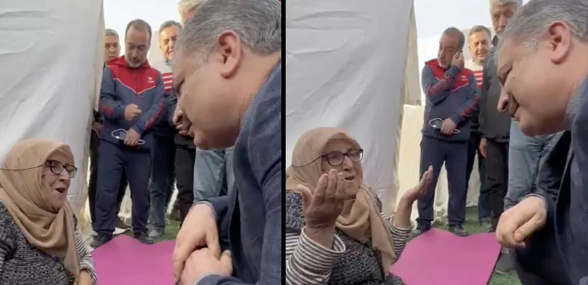 Depremzede teyzenin Bakan Koca'ya söyledikleri yürekleri ısıttı: Allah'ım başımızdan eksik etmesin sizi