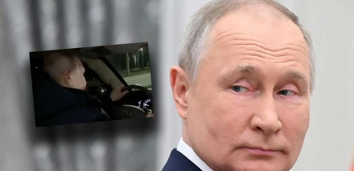 Putin yine sahneye çıktı! Ayrılıkçı bölgede araç kullandı, dünyaya meydan okudu