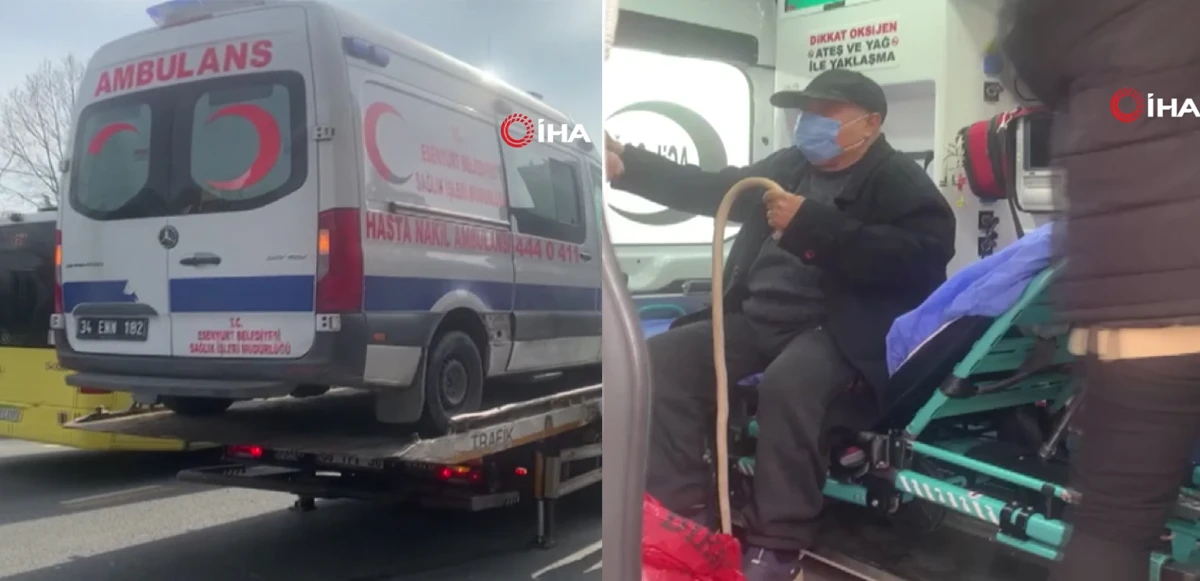İçinde hasta olan ambulansı haczettiler!