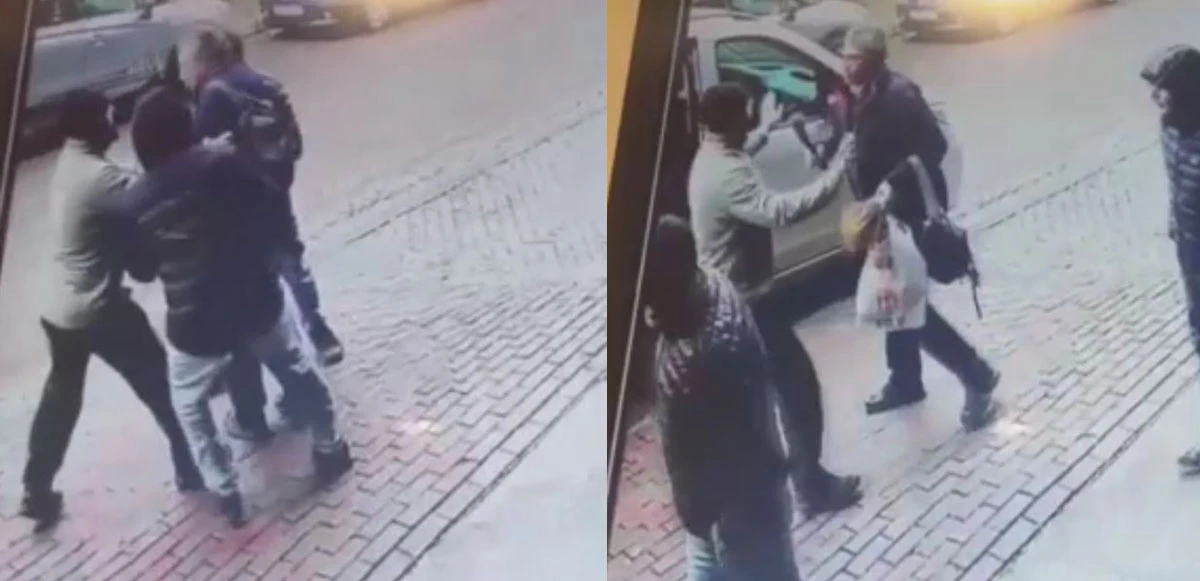 Hedefi karıştırınca özür dilediler: İstanbul'daki ilginç 'adam kaçırma' olayı kameralarda