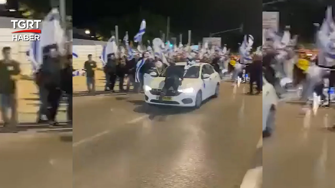 'İç savaş' sesleri yükseldi: İsrail'de bir kişi protestocuların üzerine araç sürdü!
