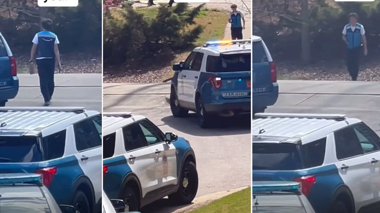 Videoyu milyonlar izledi! Kurye polis operasyonunda kargo teslim etti