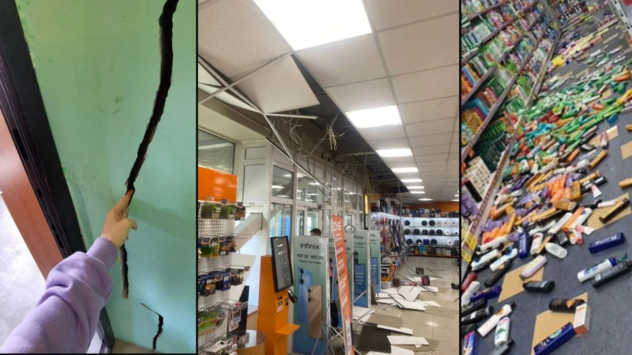 Evlerin içi yerle bir oldu, tavanlar çöktü! İşte Rusya'da 6.9 şiddetindeki deprem anları