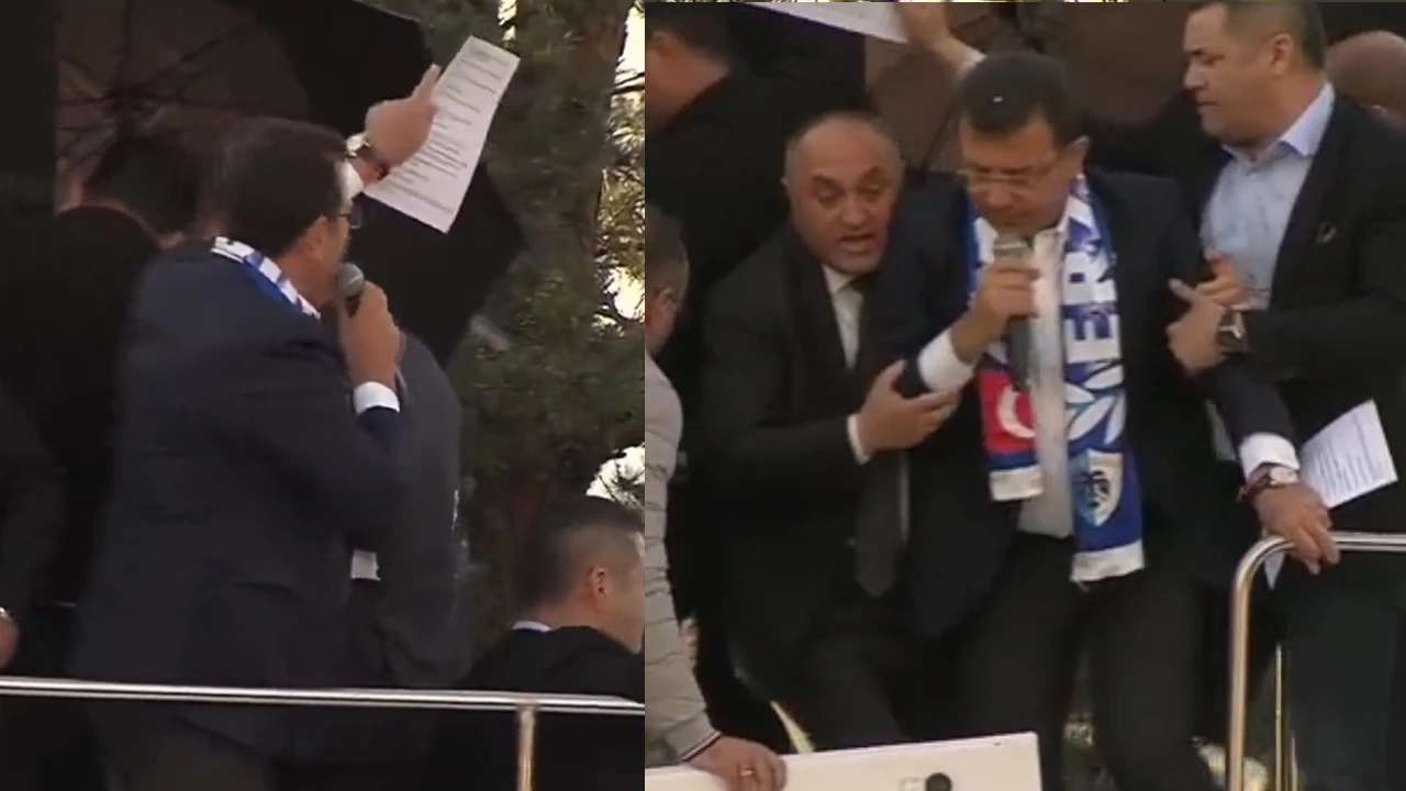 İmamoğlu mitinginde provokasyon