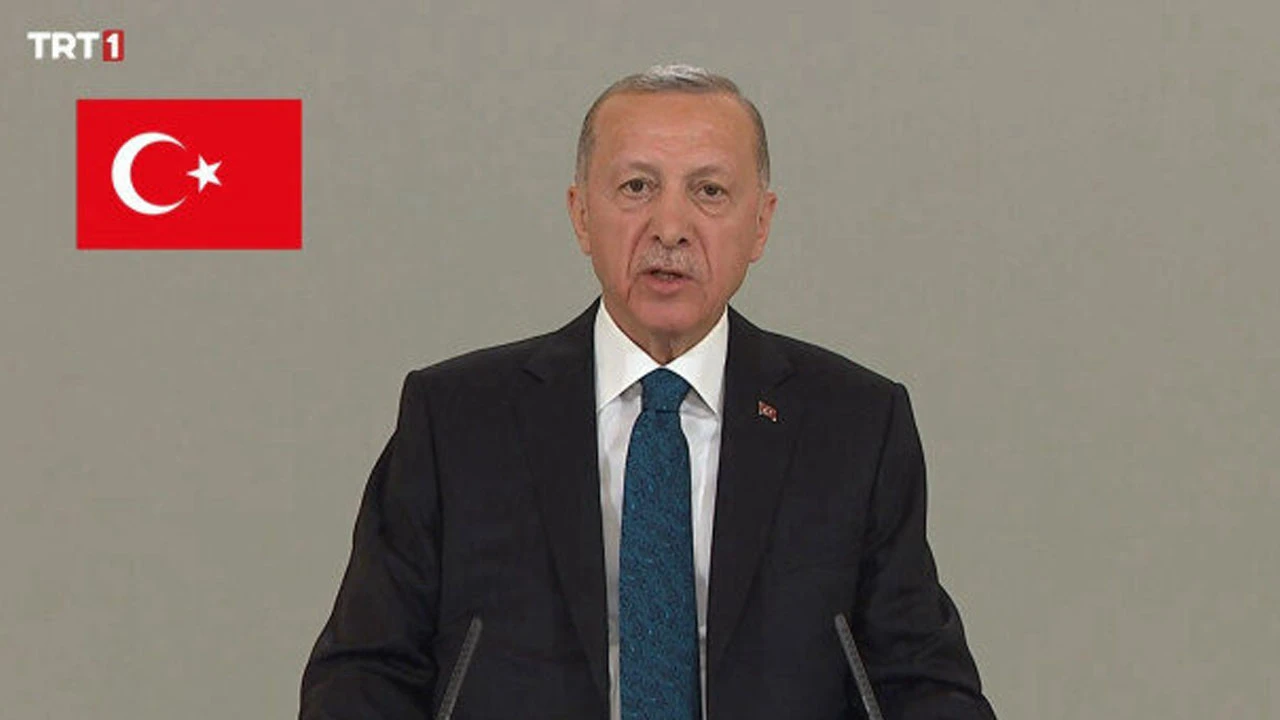 Cumhurbaşkanı Erdoğan'ın propaganda konuşması TRT'de yayınlandı
