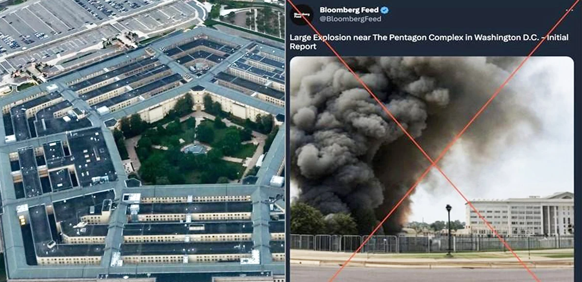 Yapay zeka ile yapılmış sahte Pentagon patlaması ABD borsalarını alt üst etti