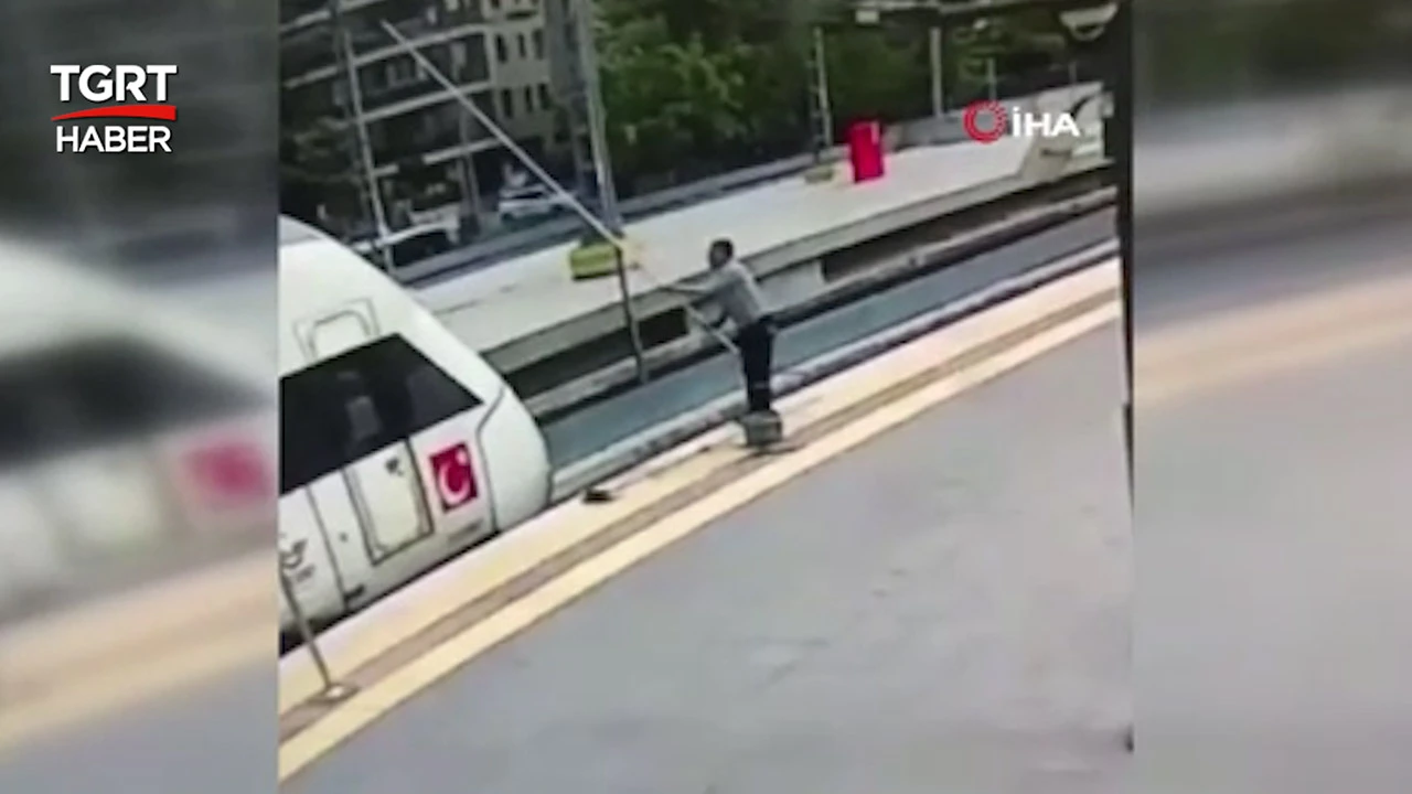 Tren istasyonundaki işçi elektrik akımına kapıldı!