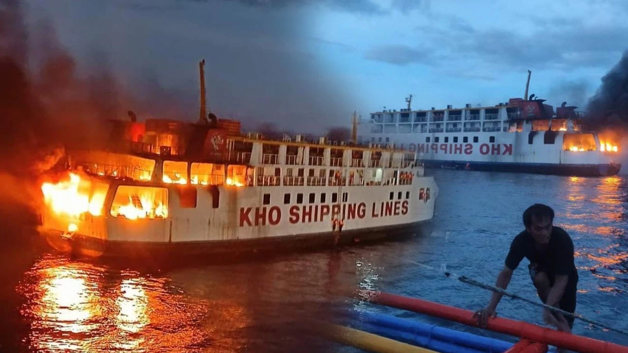 120 yolcu facianın eşiğinden döndü! Filipinler'de feribot yangını