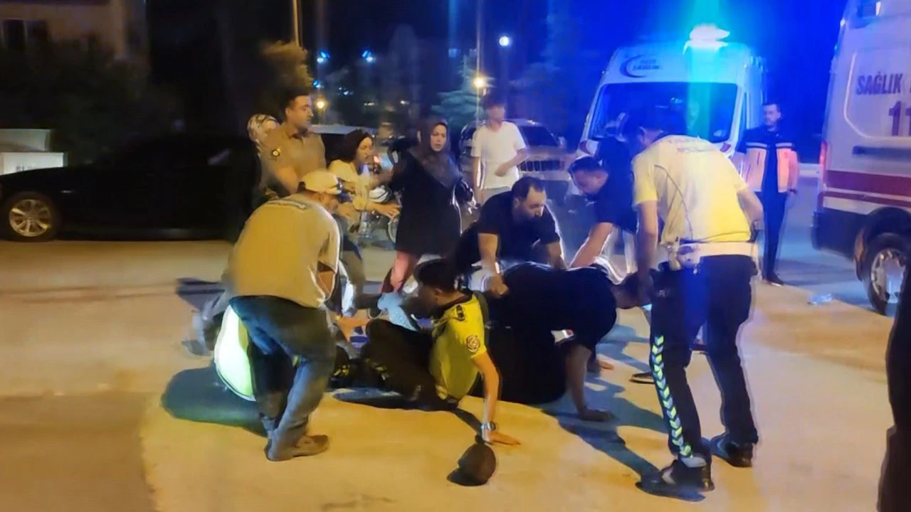 Kaza sonrası ortalık karıştı! Polis kavgayı ayırmakta zorlandı