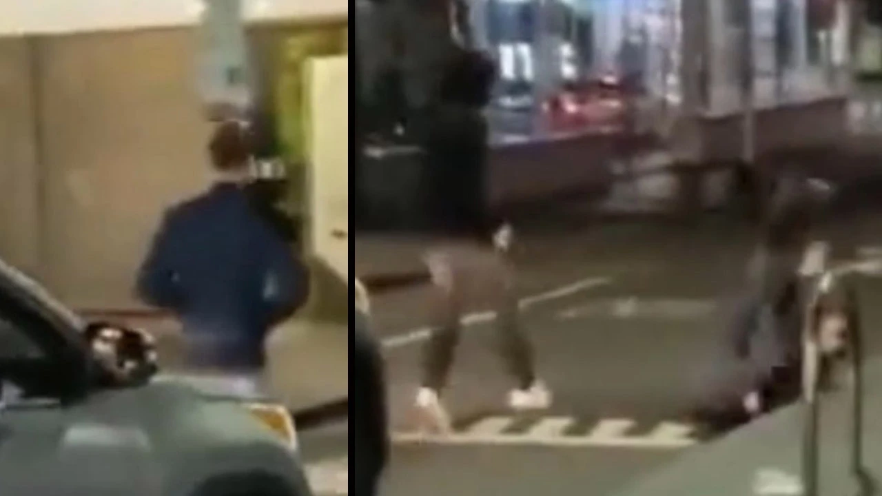 Yolun ortasında yürüdü, tek hamleyle yere serildi