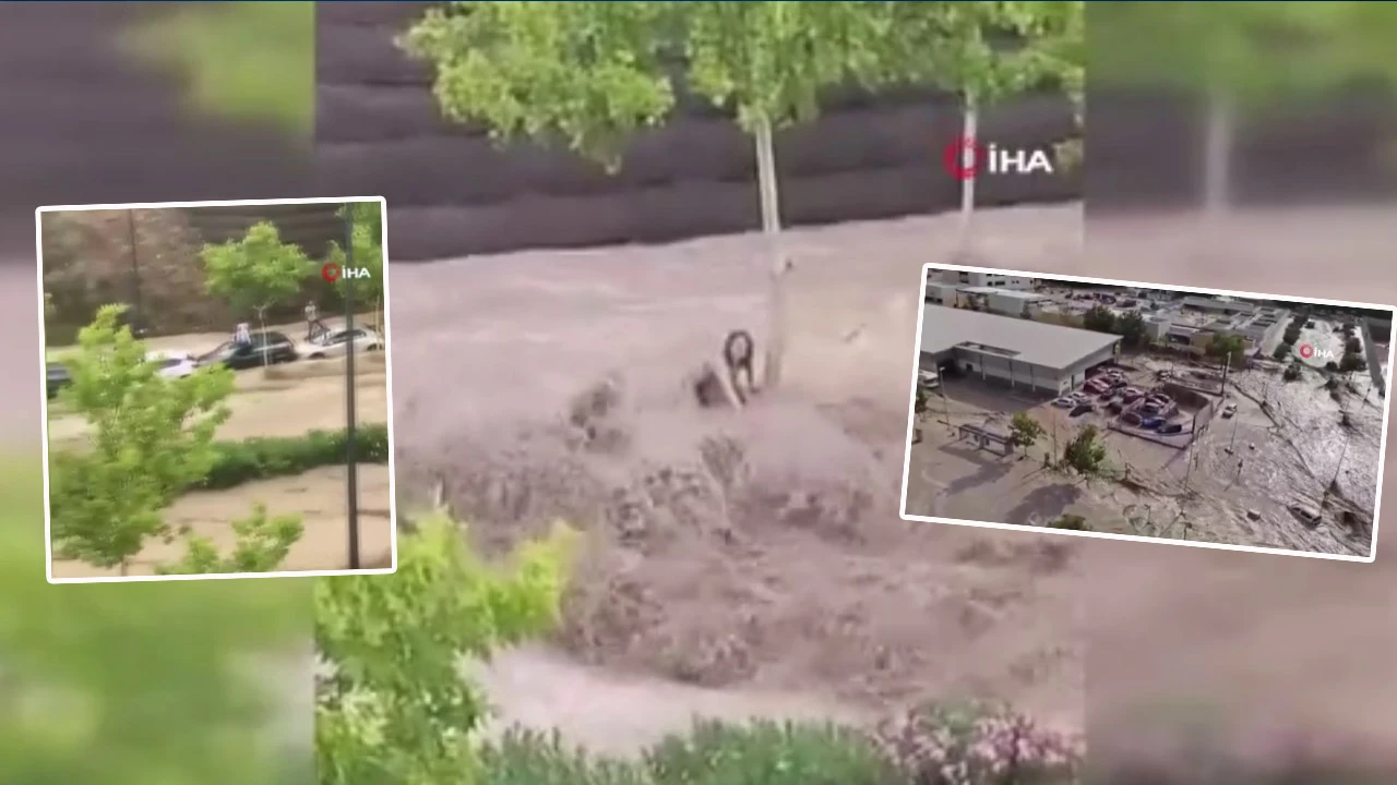 Sel suları arabaların boyunu aşınca böyle yardım beklediler