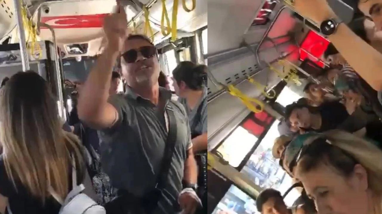 Halk otobüsünde klima tartışması! O anlar kameraya böyle yansıdı
