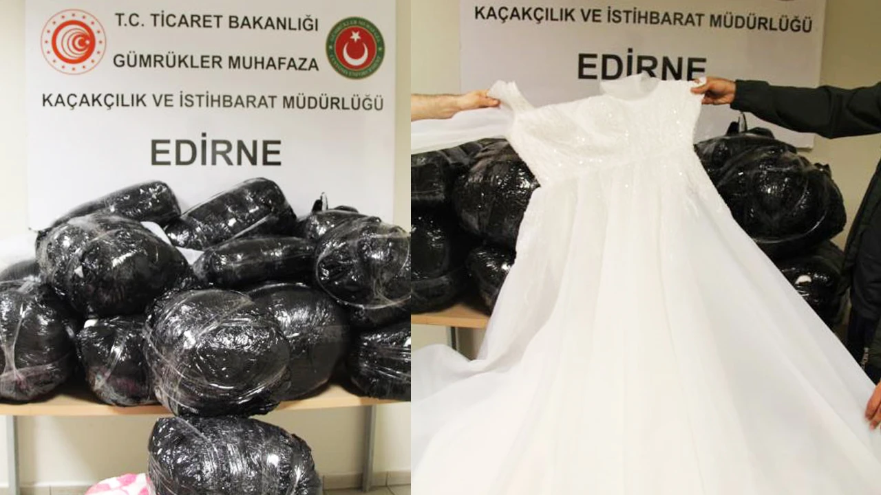 Kapıkule'de gelinlik operasyonu: 2,2 milyon liralık gelinlikle yakalandılar
