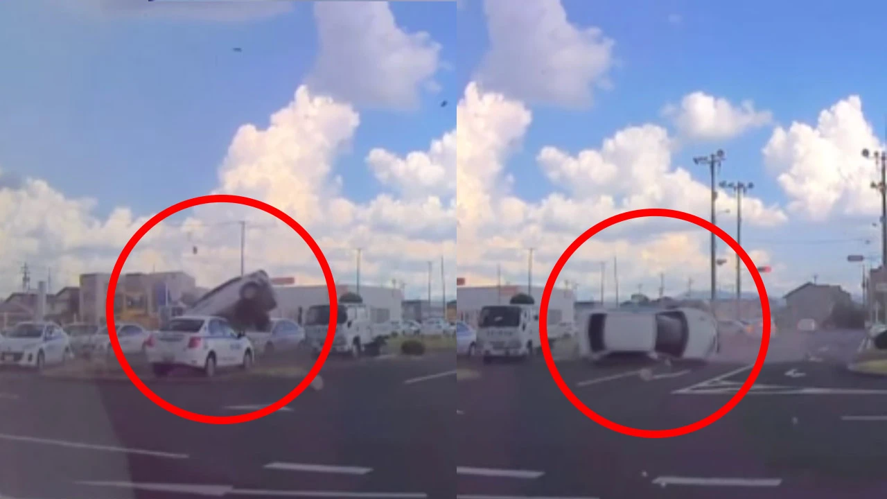 Önce yerinde zıplattı ardından metrelerce sürükledi! Şiddetli rüzgar hayatı felç etti