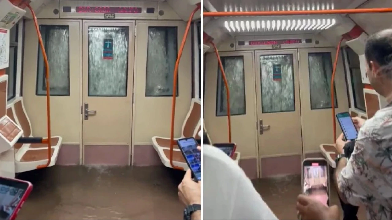 Madrid metrosunda vagonların içi suyla doldu!
