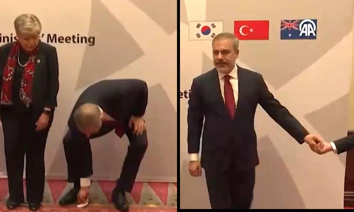Göğsümüzü kabartan anlar: Bakan Fidan, Türk bayrağını yerde bırakmadı