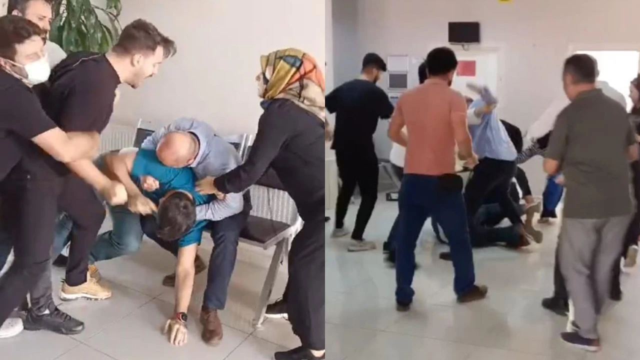 Sağlık ocağında doktorlara dehşeti yaşattılar! Darp anı anbean kamerada 