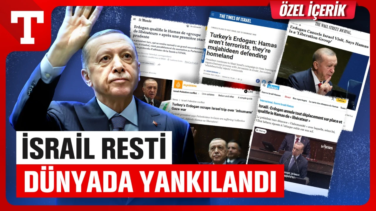 Cumhurbaşkanı Erdoğan, İsrail'e resti çekti! Sözleri dünya basınında geniş yer buldu