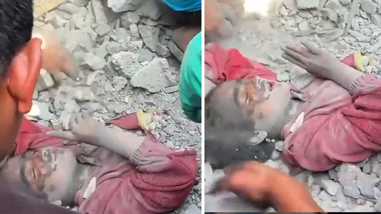 Metaneti hayrete düşürdü: Gazze'de enkaz altında kalan küçük kız Şehadet getirdi