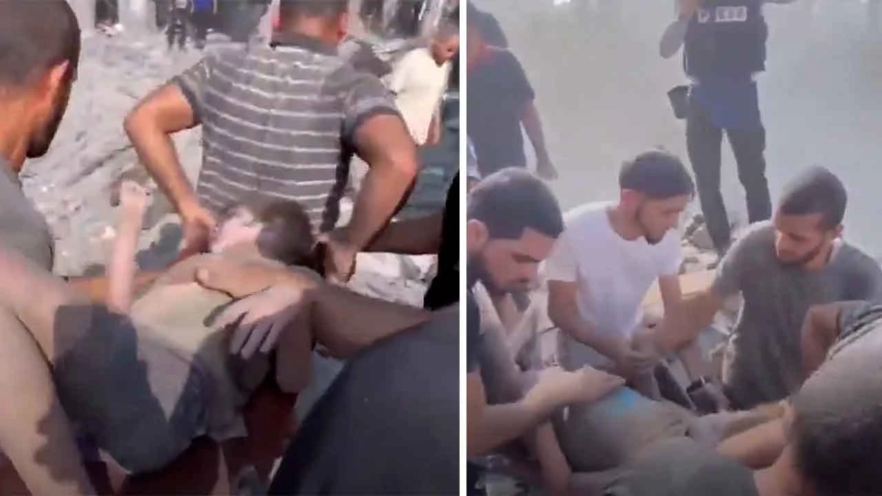 Filistinli küçük kızın enkazdan çıkarılırken sorduğu ilk soru yürek yaktı