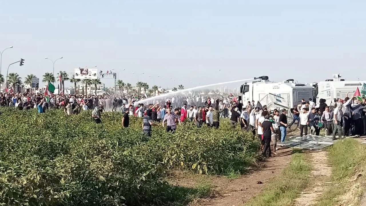 İncirlik Üssü’nde Filistin eylemi: Biber gazı ve TOMA’lı müdahale!