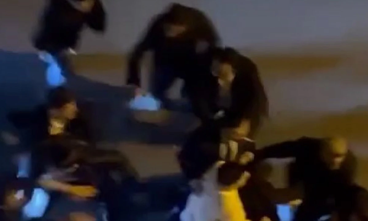 Önce eğlendiler sonra tekme tokat birbirlerine girdiler