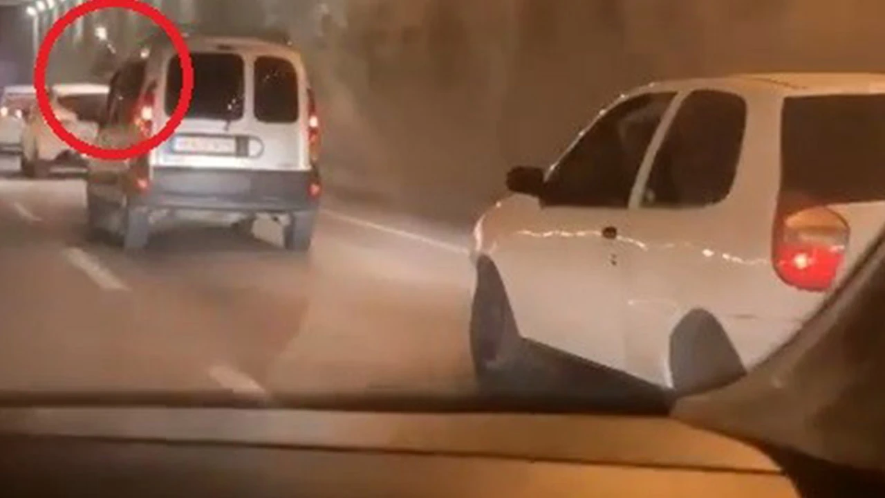 Düğün konvoyu tünelde havaya ateş ederek tehlike saçtı