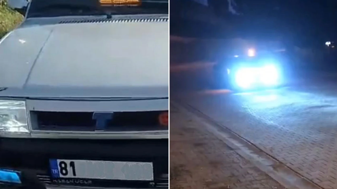 Aracına çakar takarak sosyal medyada dolaştı trafik ekiplerinden kaçamadı