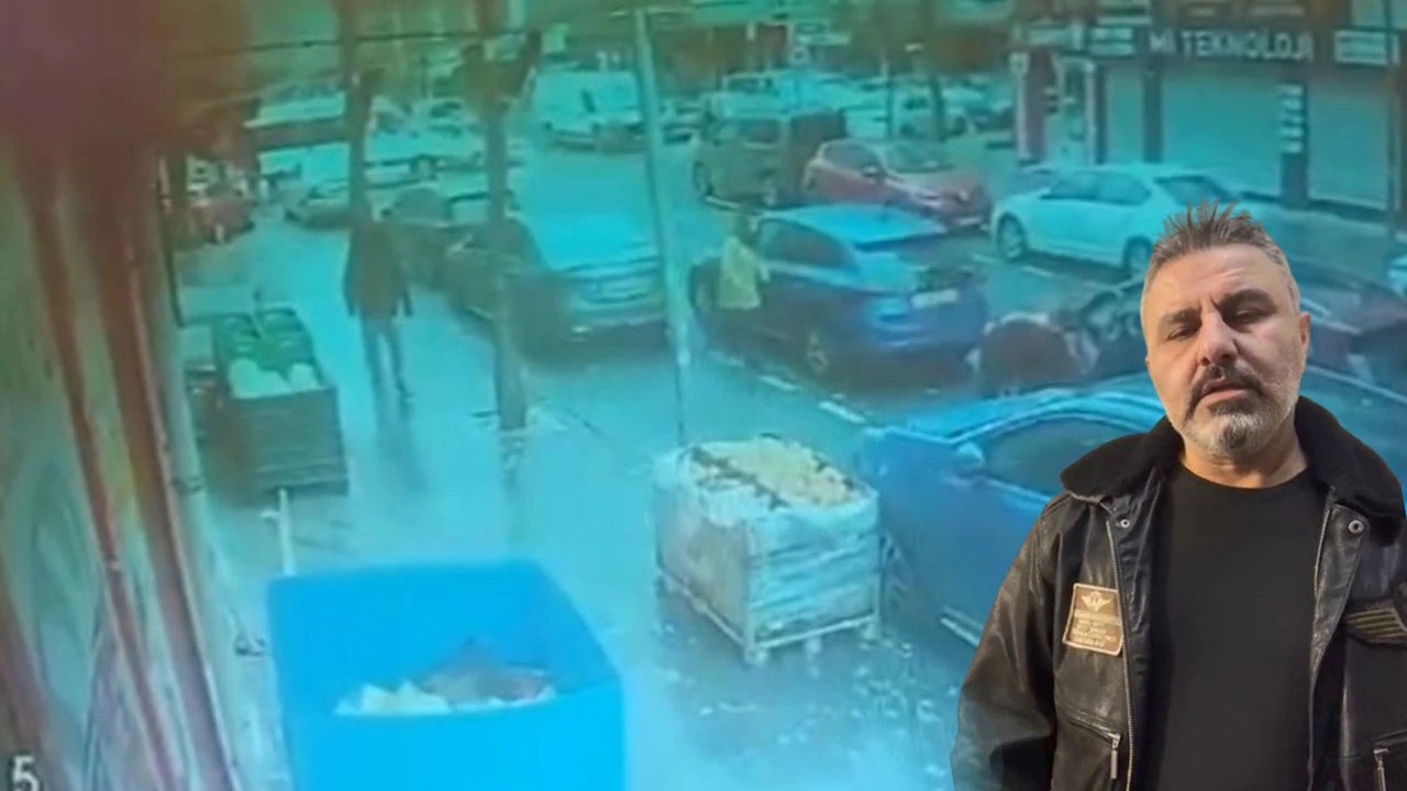Kadın sürücü yolun ortasına aracını bırakan adamın aracını boydan boya çizdi
