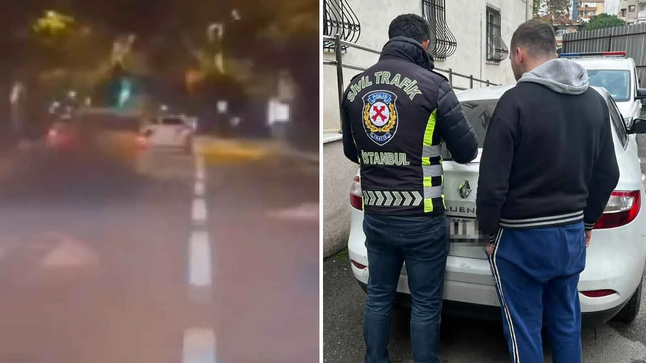 Kadıköy'de makas atan sürücü cezadan kaçamadı
