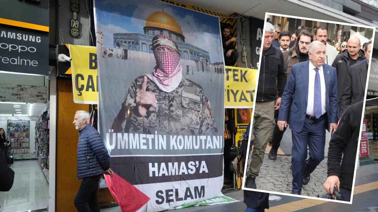 Ümit Özdağ'ın Samsun ziyaretinde o poster yine asıldı: Şamsun diyerek tepki gösterdi
