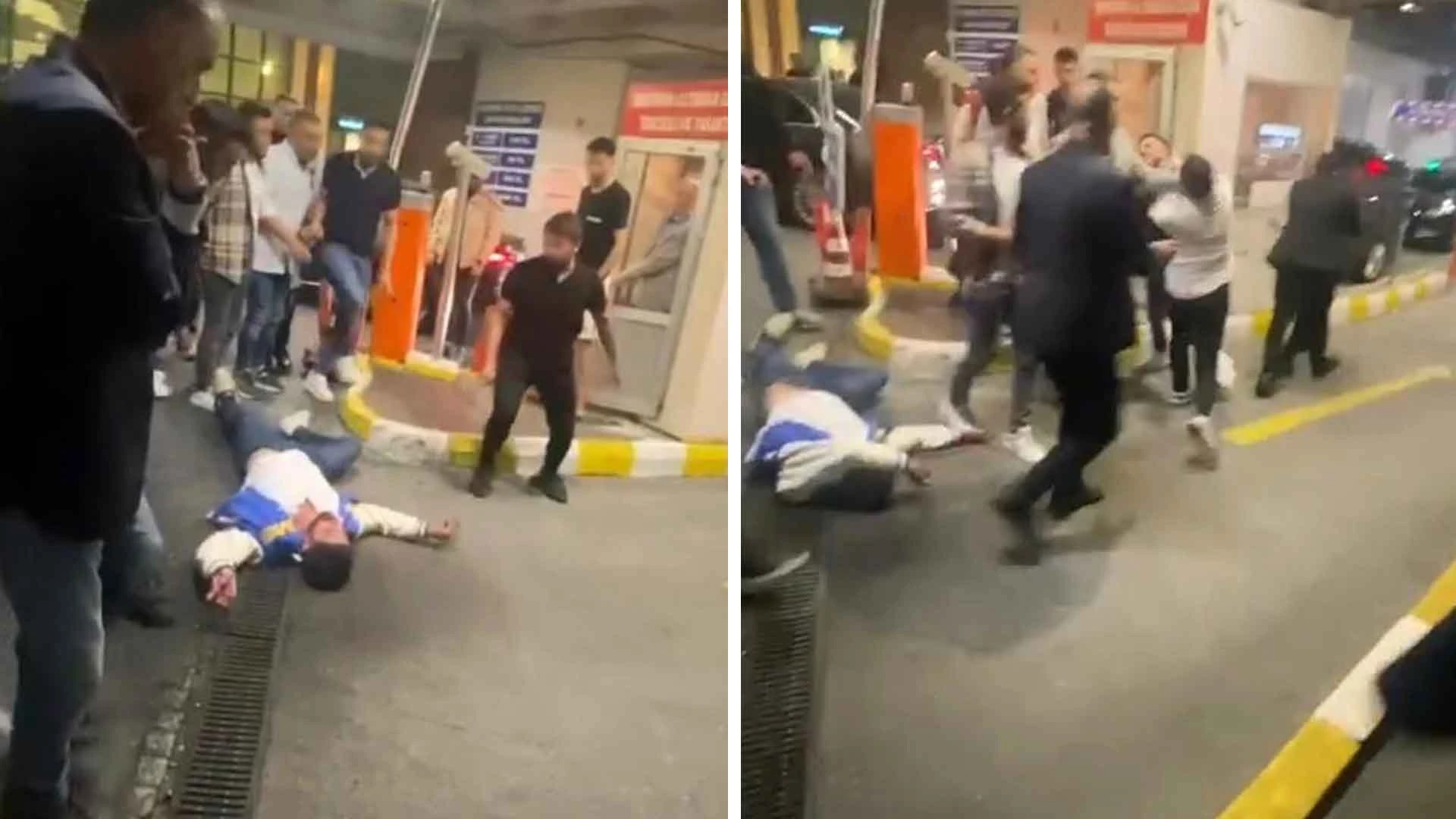 Kavga sırasında kıyafetlerini parçaladılar! Akılalmaz kavga görüntüleri kamerada