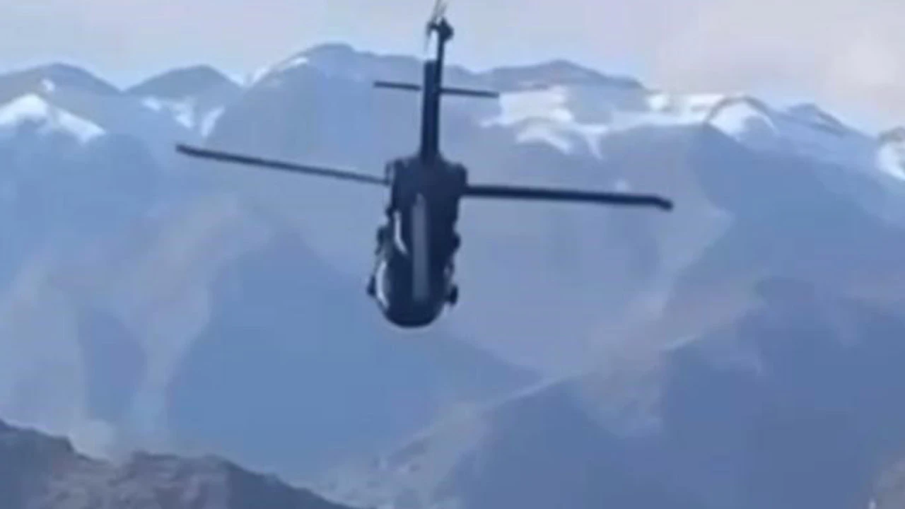 Şırnak’ta pilotun askeri helikopterle şovu ilgi gördü
