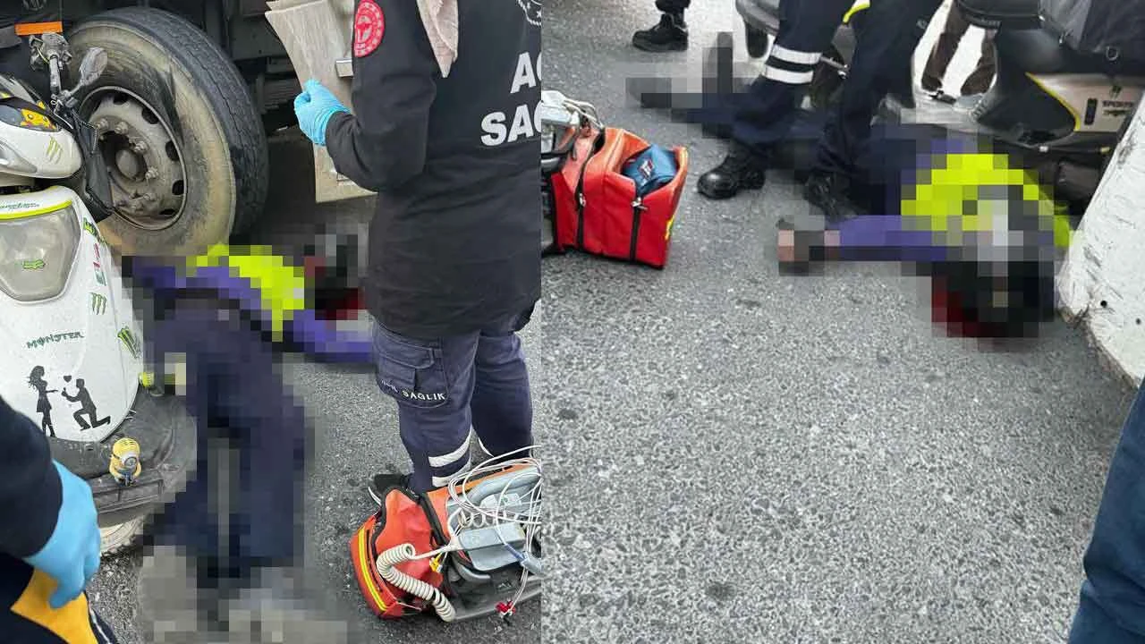 Esenyurt'ta feci kaza! Kurye kamyon çarpmasıyla yaşamını yitirdi