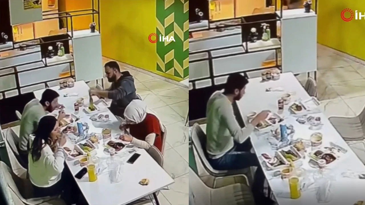 Herkes gitti bir o kaldı! Depreme aldırış etmeden yemeğini kaşıkladı 