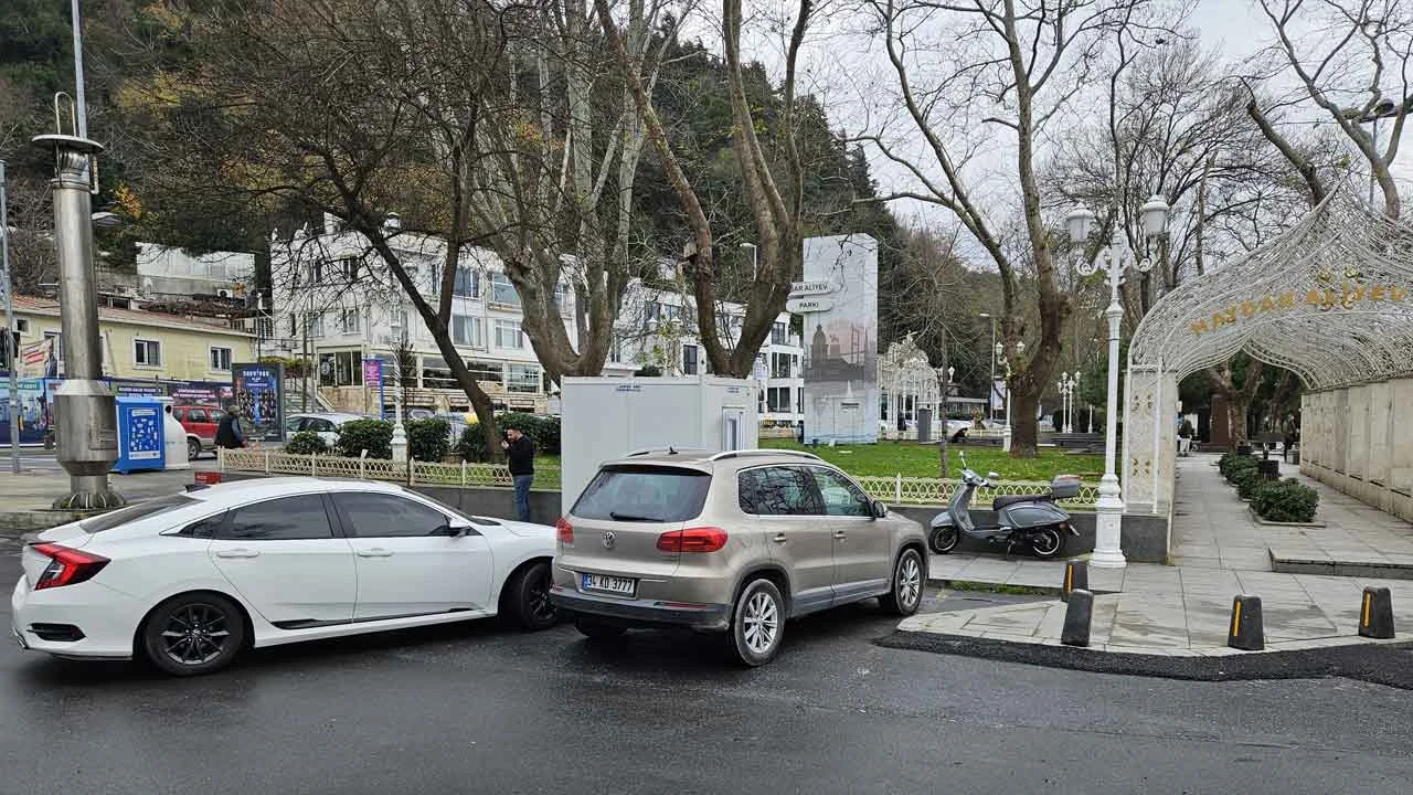 Sarıyer'de sahildeki vale işgaline tepki gösteren kadının videosu dikkat çekti