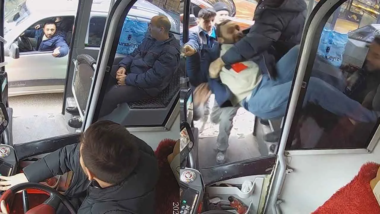 Hem suçlu hem güçlü! Otobüs şoförü durağa park edeni uyardı, darp edildi!