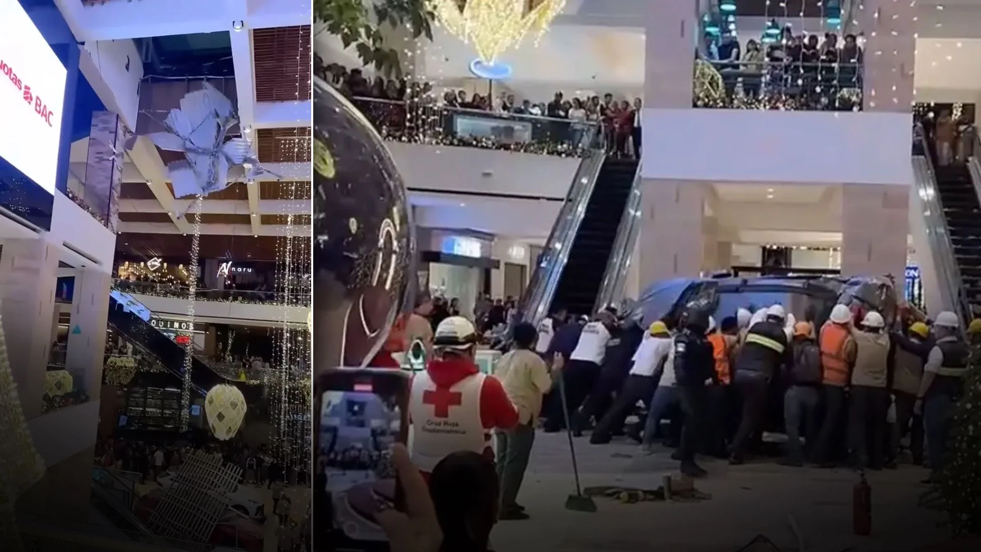 AVM'nin çatısından araba düştü: 1 kişi hayatını kaybetti