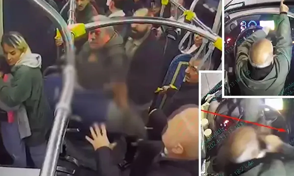 İETT şoförüne kaldırım taşlı saldırı kamerada