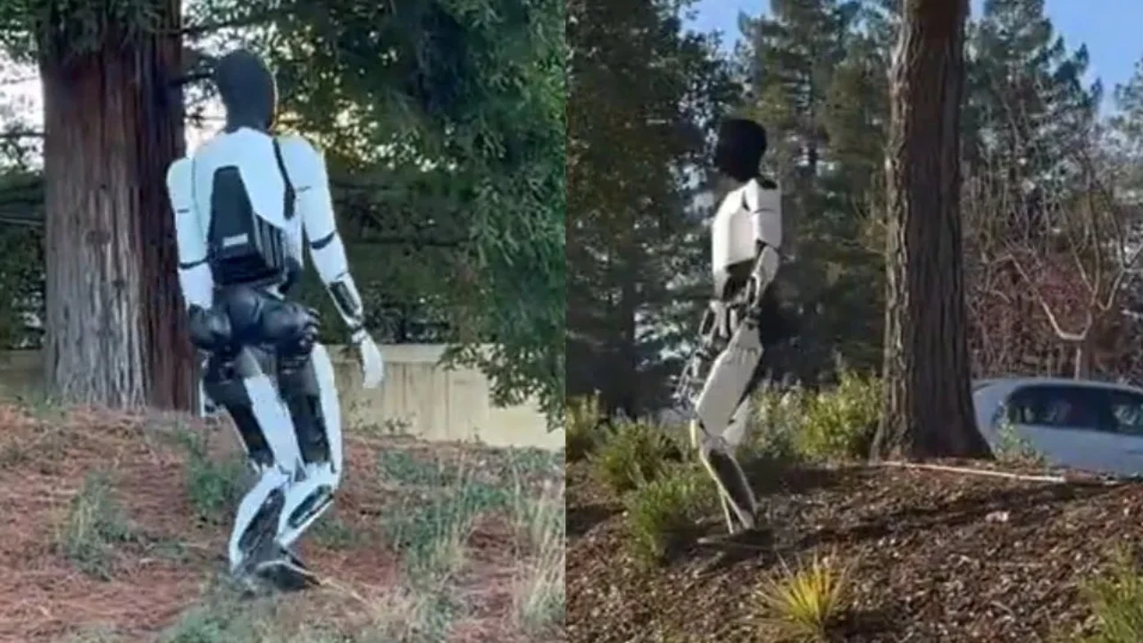 Tesla'nın insansı robotu Optimus, zorlu arazi testinde şov yaptı
