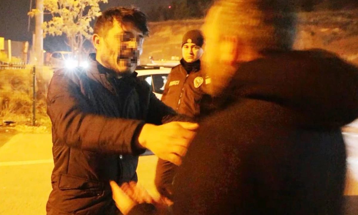 Gazetecilere küfredip polise zorluk çıkardı! Şehir magandası kamerada