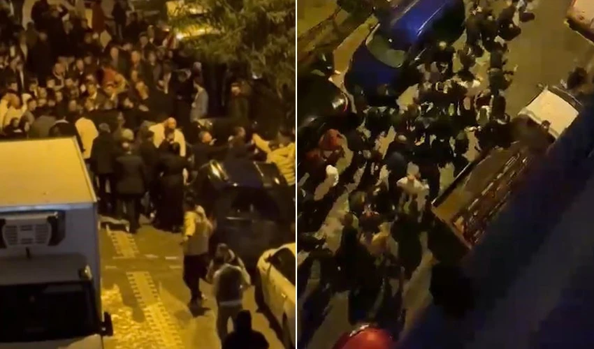 Düğünde bir anda ortalık karıştı! Halay çekerken birbirlerine girdiler