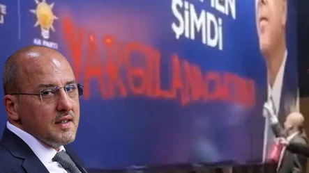 TİP'li Ahmet Şık'tan provokatif hareket: AK Parti'nin seçim afişine tehdit yazısı - Secim-2023