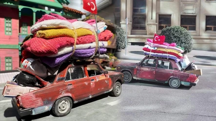 Türkiye'ye yardım eli uzatan 'gardaş'ın aracı makete dönüştürüldü - Gündem