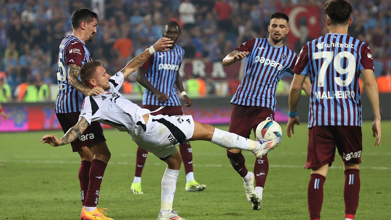 Trabzonspor-Beşiktaş maçı karşılıklı goller ile 1-1 sona erdi! Visca 13'de kırmızı kart gördü - Futbol