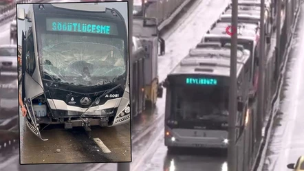 İstanbul'da metrobüs kazası! Yaralılar var, seferler aksadı - Gündem