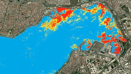 İzmir Körfezi'ndeki çevre kirliliğinin haritası uzaydan görüntülendi! Türk bilim insanları özel kod yazarak işaretledi - Gündem
